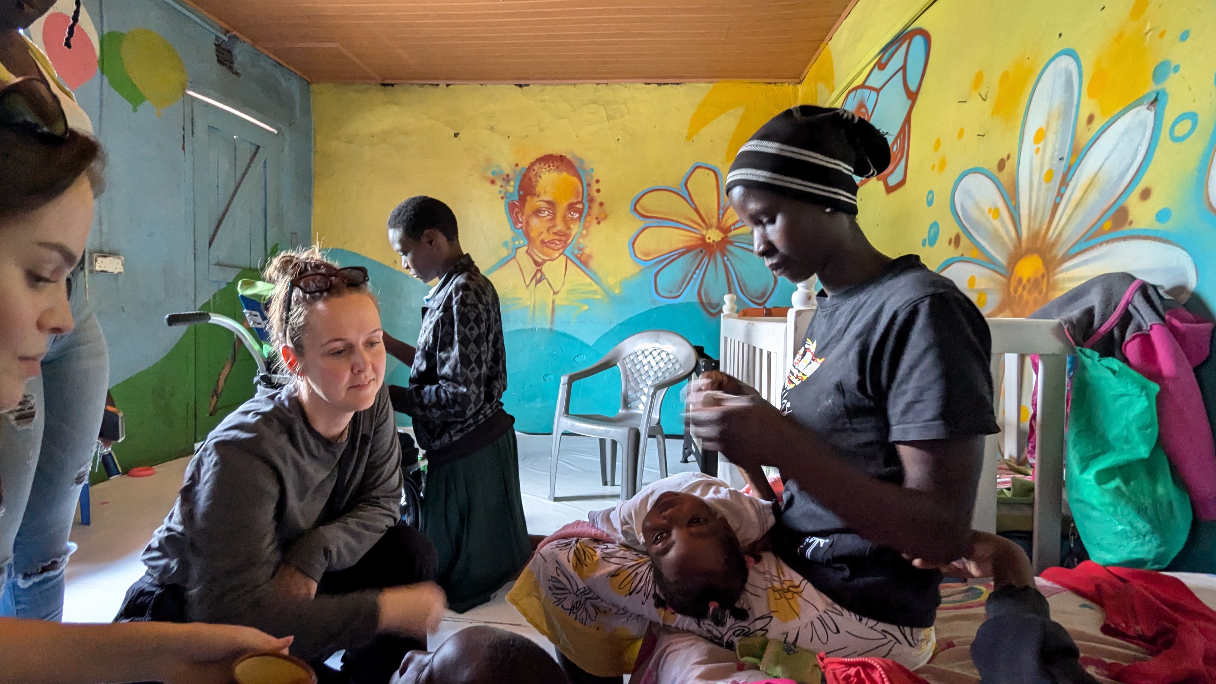 Bilete fr&aring; praksisen til HVO-studentar ved Mathare Care Center.