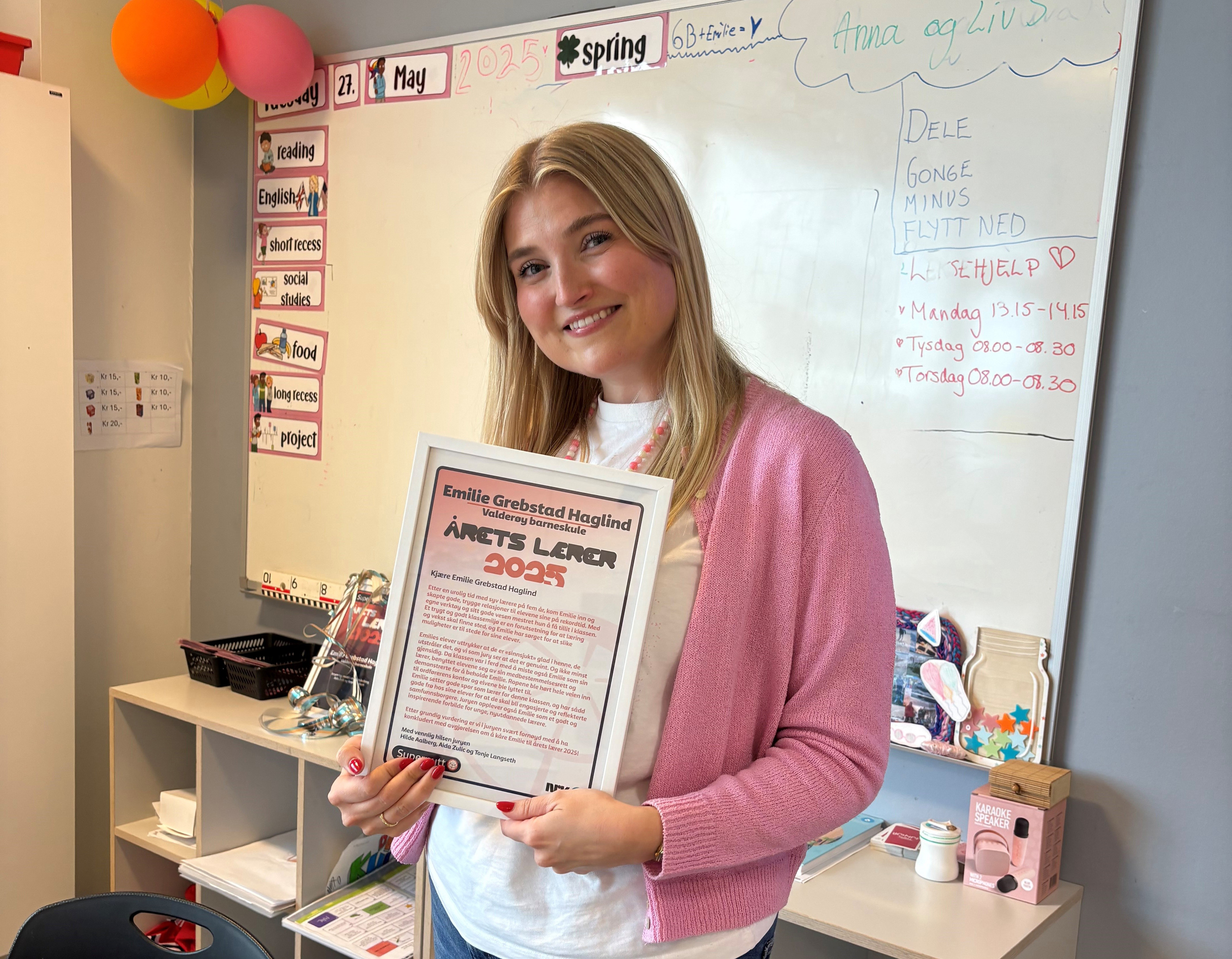 Tidligere Volda-student og &aring;rets l&aelig;rer 2025, Emilie Haglind