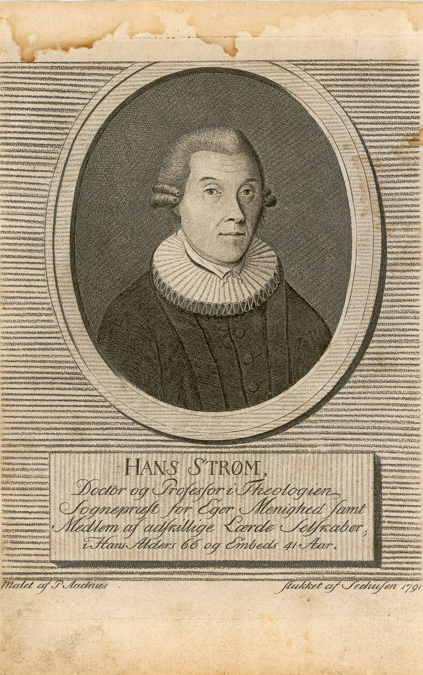Hans Strøm. Koparstikk.