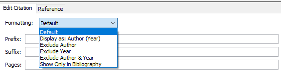 Redigere tilvising EndNote