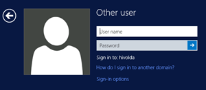 Fjernarbeid Windows login screen