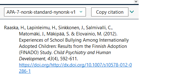 Illustrasjon førehandsvising av kjelde i Endnote