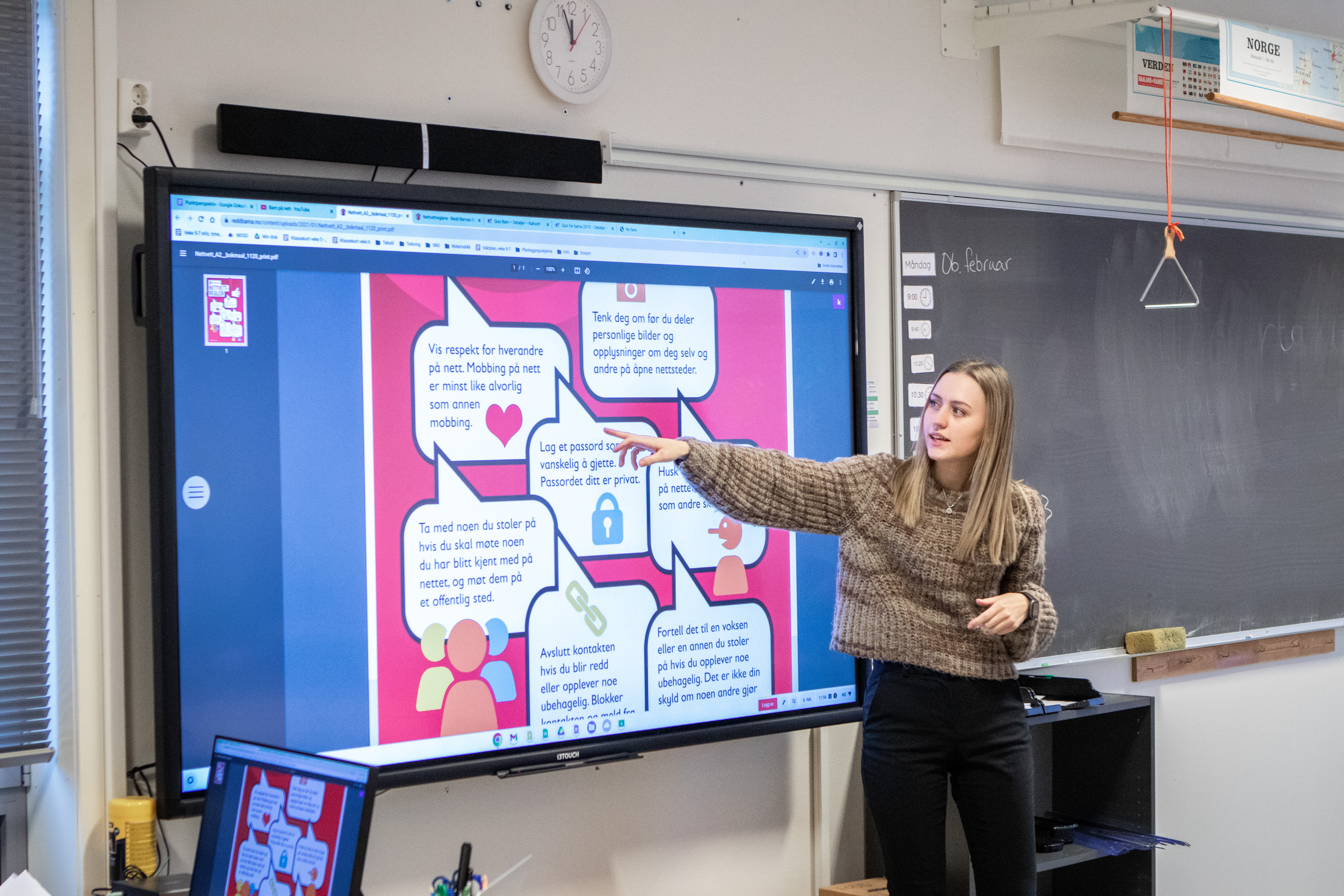 L&aelig;rarstudent Eline Norhagen meiner det kjekkaste med &aring; vere l&aelig;rar er n&aring;r elevane har skikkeleg aha-opplevingar etter &aring; ha pr&oslash;v mange m&aring;tar &aring; forst&aring; noko p&aring;.