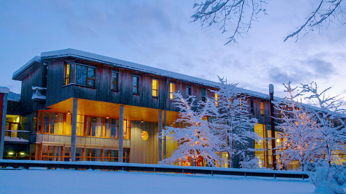Berte Kanutte huset vinter 2016
