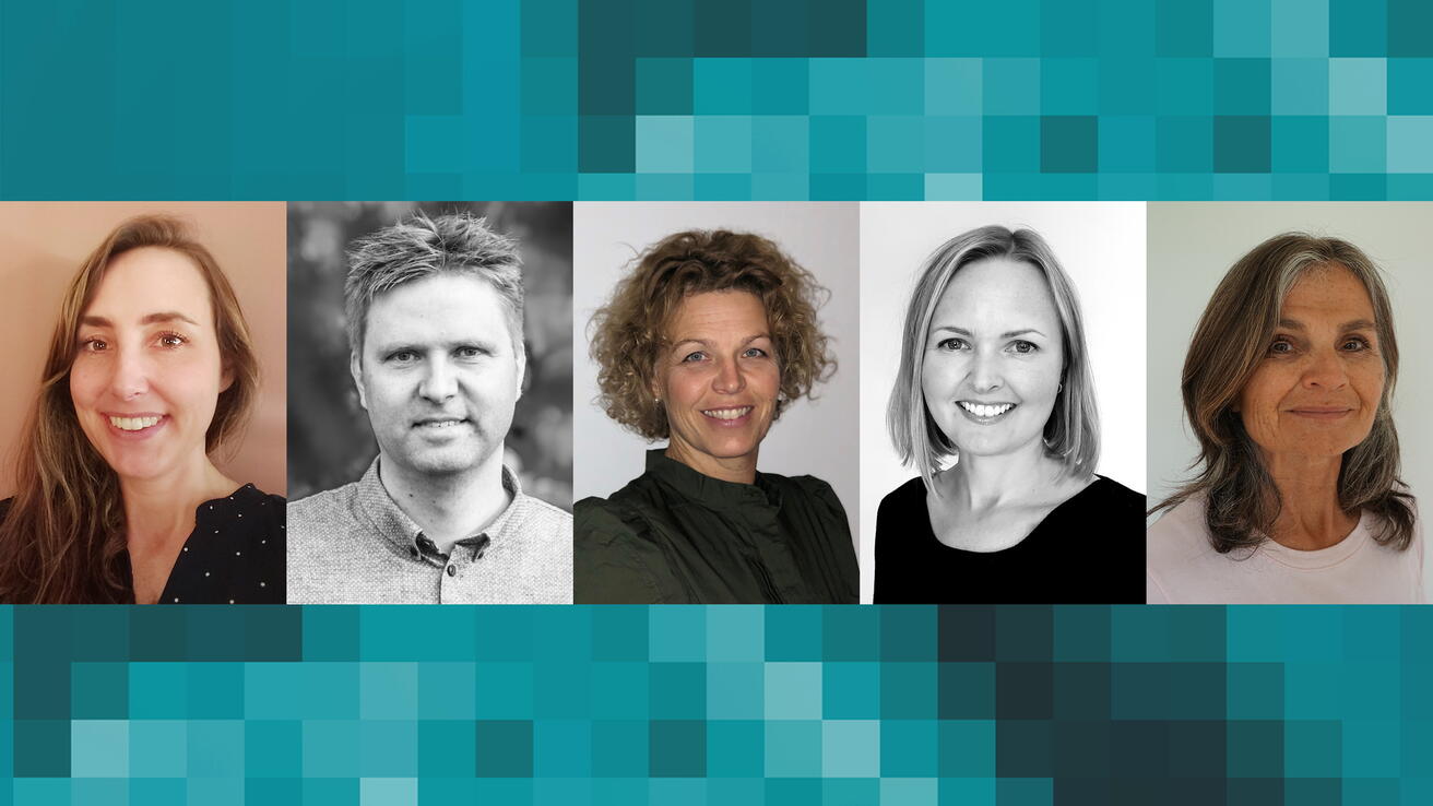 Susanne Tilke Thon Kristiansen, Kjartan Leer-Salvesen, Anita Dyb Linge, Silje Louise Dahl og Solveig Karin Bø Vatnar.