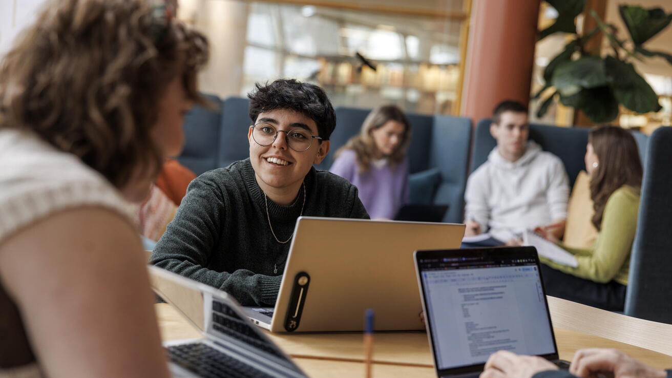 Students talking