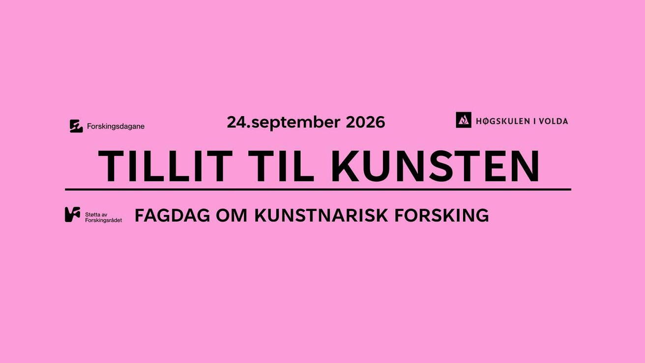 Forskingsdagane 2026: tillit til kunsten.