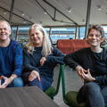 Administrasjonssjef Kjell Einar Dagfinrud og høgskulelektorar Ellen Synnøve Aarseth og Betina Haug Olson